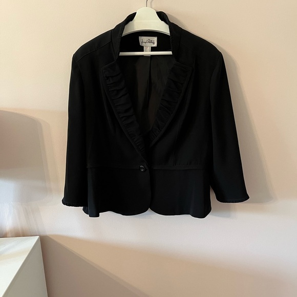 Black blazer, stretch fabric, one snap in front - Picture 2 of 3
